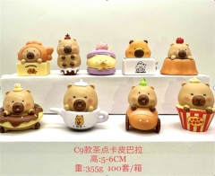 8PCS/SET 5-6CM Capybara Toy Anime PVC Figure