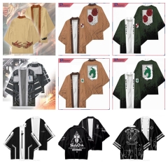 10 Styles Sword Art Online | SAO Cartoon Character Pattern Cosplay Color Printing Haori Cloak Anime Kimono