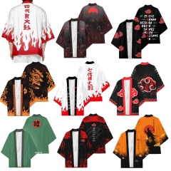 9 Styles Naruto Cartoon Character Pattern Cosplay Color Printing Haori Cloak Anime Kimono