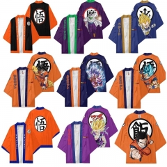 9 Styles Dragon Ball Z Cartoon Character Pattern Cosplay Color Printing Haori Cloak Anime Kimono