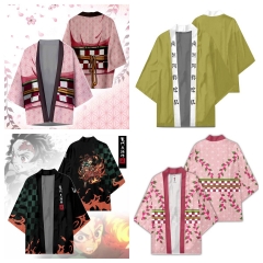 7 Styles Demon Slayer: Kimetsu no Yaiba Cartoon Character Pattern Cosplay Color Printing Haori Cloak Anime Kimono