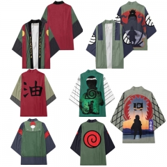7 Styles Naruto Cartoon Character Pattern Cosplay Color Printing Haori Cloak Anime Kimono