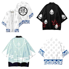 4 Styles Gintama Cartoon Character Pattern Cosplay Color Printing Haori Cloak Anime Kimono