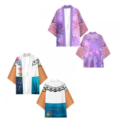 2 Styles Encanto Cartoon Character Pattern Cosplay Color Printing Haori Cloak Anime Kimono
