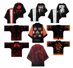 7 Styles Naruto Cartoon Character Pattern Cosplay Color Printing Haori Cloak Anime Kimono