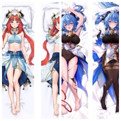 2 Sizes 2 Styles Genshin Impact Cartoon Sexy Girls Square Anime Pillow Case