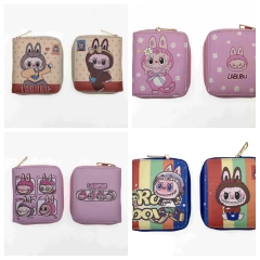 6 Styles POP MART Labubu Cartoon Purse Short Anime Wallet