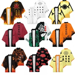 9 Styles Naruto Cartoon Character Pattern Cosplay Color Printing Haori Cloak Anime Kimono