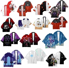 14 Styles Genshin Impact Cartoon Character Pattern Cosplay Color Printing Haori Cloak Anime Kimono