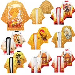 9 Styles Demon Slayer: Kimetsu no Yaiba Cartoon Character Pattern Cosplay Color Printing Haori Cloak Anime Kimono