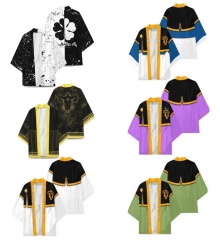7 Styles Black Clover Cartoon Character Pattern Cosplay Color Printing Haori Cloak Anime Kimono