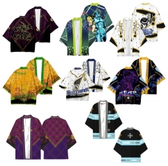 8 Styles JoJo's Bizarre Adventure Cartoon Character Pattern Cosplay Color Printing Haori Cloak Anime Kimono