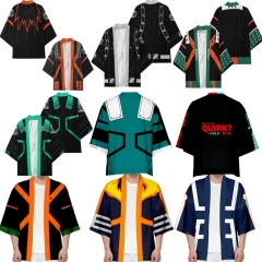 10 Styles My Hero Academia Cartoon Character Pattern Cosplay Color Printing Haori Cloak Anime Kimono
