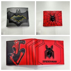 3 Styles Spider-Man Batman Cartoon Purse Short Anime Wallet