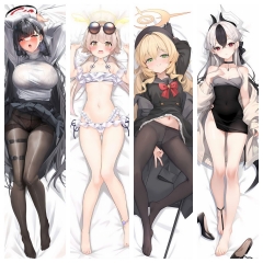 2 Sizes 7 Styles Blue Archive Cartoon Sexy Girls Square Anime Pillow Case
