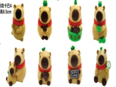 8PCS/SET 6.5CM Capybara Toy Anime PVC Figure