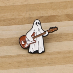 Halloween Guitar Ghost Anime Alloy Pin Brooch