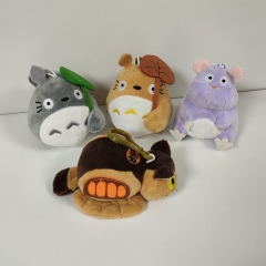 10CM 4pcs/set My Neighbor Totoro Cartoon Anime Plush Toy Pendant