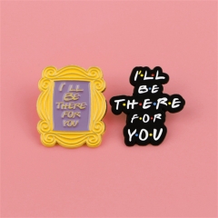 2 Styles Friends Anime Alloy Pin Brooch