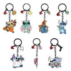 7 Styles Lilo & Stitch Cartoon Anime Alloy Keychain