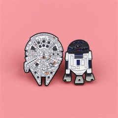 2 Styles Aircraft Anime Alloy Pin Brooch