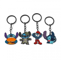 4 Styles Lilo & Stitch Cartoon Anime Alloy Keychain