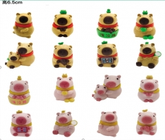 16PCS/SET 6.5CM Capybara Toy Anime PVC Figure
