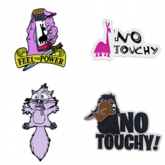 4 Styles Cartoon Donkey Anime Alloy Pin Brooch