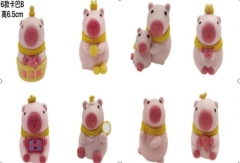 8PCS/SET 6.5CM Capybara Toy Anime PVC Figure
