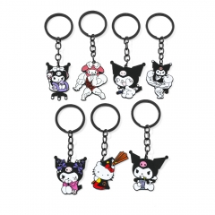 7 Styles Sanrio Hello Kitty Kuromi Cartoon Anime Alloy Keychain