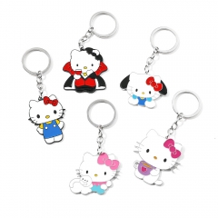 5 Styles Sanrio Hello Kitty Cartoon Anime Alloy Keychain