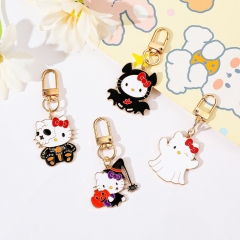 4 Styles Hello Kitty Cartoon Anime Alloy Keychain