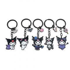 5 Styles Sanrio Kuromi  Cartoon Anime Alloy Keychain