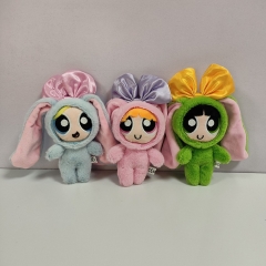 13CM 3pcs/set The Powerpuff Girls Cartoon Anime Plush Toy Pendant