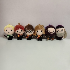 10CM 6pcs/set Harry Potter Cartoon Anime Plush Toy Pendant