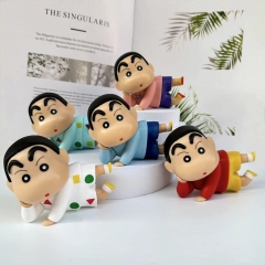 8cm 5pcs/set Crayon Shin-chan Cartoon Anime PVC Figure