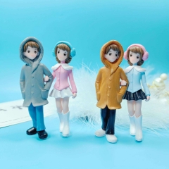 7.5*3cm 4pcs/set Cute Lovers Cartoon Anime PVC Figure