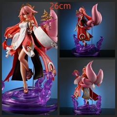 26cm Genshin Impact Yae Miko Cartoon Anime PVC Figure