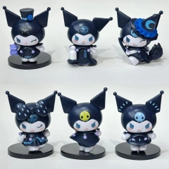 8cm 6pcs/set Sanrio Kuromi Cartoon Anime PVC Figure