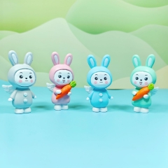 4pcs/set Cute Rabbit Cartoon Anime PVC Figure