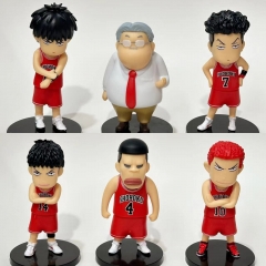 9-10cm 6pcs/set Slam Dunk Cartoon Anime PVC Figure