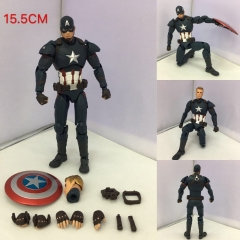 15.5cm Captain America Cartoon Moveable Anime PVC Figure