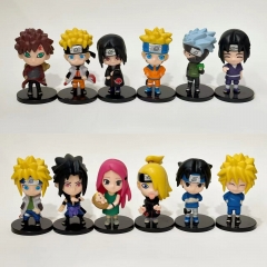 7cm 12pcs/set Naruto Cartoon Anime PVC Figure