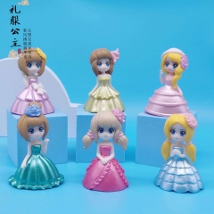 4.8*7cm 6款 新款公主裙少女微景观DIY蛋糕装饰配件 可爱少女心公主裙少女挂件