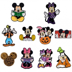 8 Styles Mickey Minnie Mouse Anime Alloy Pin Brooch