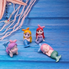 4pcs/set Mermaid Cartoon Anime PVC Figure