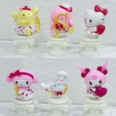 10.2cm 6pcs/set Sanrio Kuromi My Melody Cartoon Anime PVC Figure