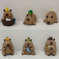 5.5cm 6pcs/set Capybara Cartoon Anime PVC Figure