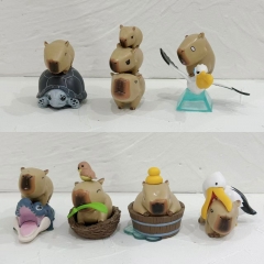 6.5-7.5cm 7pcs/set Kapibarasan Cartoon Anime PVC Figure