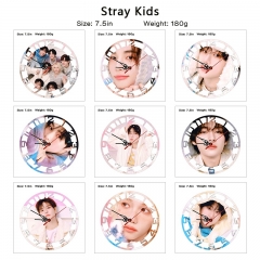 （带电池）straykids 17动漫印花闹钟挂钟个性印花钟表